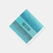 Aqua Ombre Zebra Print Servet (Hoek)