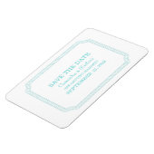 Aqua omcirkelde Ticket sparen de Magnet van de Dat Magneet (Linkerzijde)