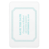 Aqua omcirkelde Ticket sparen de Magnet van de Dat Magneet (Verticaal)