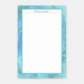 Aqua Onderwater Waterverf Border Post-it® Notes (Voorkant)