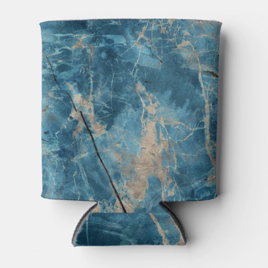 Aqua Onyx Marmer: Ontwerp met hoge resolutie. Blikjeskoeler (Voorkant)