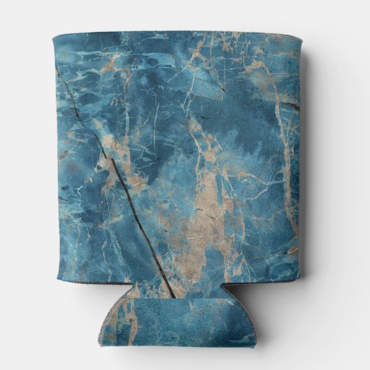 Aqua Onyx Marmer: Ontwerp met hoge resolutie. Blikjeskoeler (Achterkant)