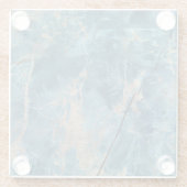 Aqua Onyx Marmer: Ontwerp met hoge resolutie. Glazen Onderzetter (Achterkant)