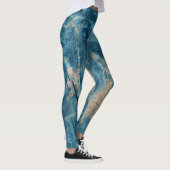 Aqua Onyx Marmer: Ontwerp met hoge resolutie. Leggings (Rechts)