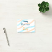 Aqua oranje blij Chanoeka naam tekstbericht toevoe Post-it® Notes (Kantoor)