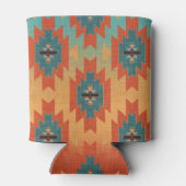 Aqua, Oranje Ombre SouthWestern Style Koelbox Blikjeskoeler (Achterkant)