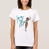 Aqua Oranje Twirl Girl T-Shirt (Voorkant)