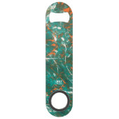 Aqua Oranje witte roestvrijstalen flesopener Speed Flessenopener (Achterkant)