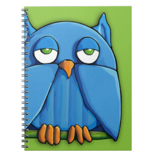 Aqua Owl green 2-laptop Notitieboek