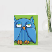 Aqua Owl green Note Kaart (Voorkant)