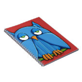 Aqua Owl Red 2-laptop Notitieboek (Rechterzijde)