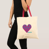 Aqua-Paars 4 van het damast Tote Bag (Voorkant (product))