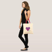 Aqua-Paars 4 van het damast Tote Bag (Voorkant (model))