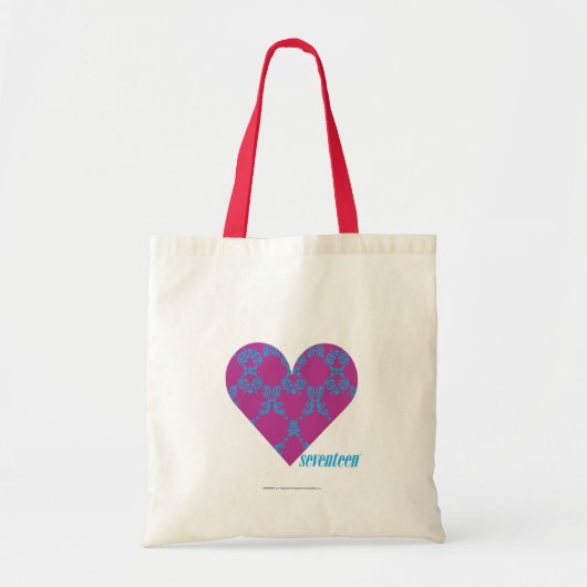 Aqua-Paars 4 van het damast Tote Bag (Voorkant)