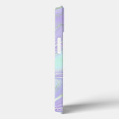 Aqua Paars Crystal Marble Iridescent Agate Case-Mate iPhone Case (Achterkant / Rechts)