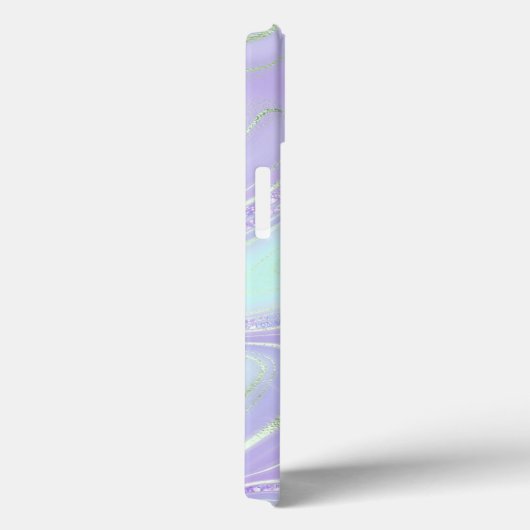 Aqua Paars Crystal Marble Iridescent Agate Case-Mate iPhone Case (Achterkant / Rechts)