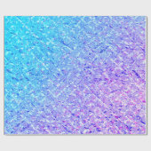 Aqua Paars Turquoise Gray Glass Crystal Cadeaupapier (Vlak)