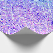 Aqua Paars Turquoise Gray Glass Crystal Cadeaupapier (Hoek)