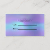 Aqua Paarse Abstracte Beauty Salon Afsprakenkaartje (Achterkant)