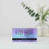 Aqua Paarse Abstracte Beauty Salon Afsprakenkaartje (Staand voorkant)