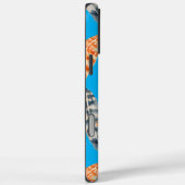 Aqua Paarse blauw Oranje veren Case-Mate iPhone Case (Achterkant / Rechts)