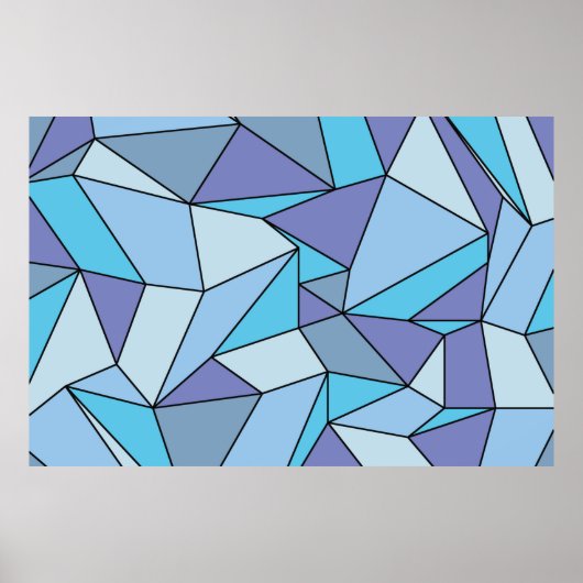 Aqua Paarse extra grote afdrukken Poster (Voorkant)