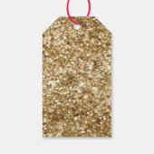 Aqua Paarse gouden glitterboom Cadeaulabel (Achterkant)