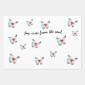 Aqua Paarse Joy komt uit de Soul Butterfly Inpakpapier Vel (Voorkant)