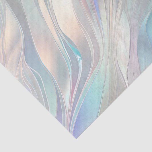 Aqua Paarse Parel Swirl Tissuepapier (Detail)