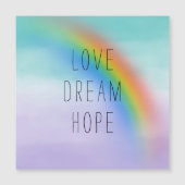 Aqua Paarse Rainbow Inspirerend Love Dream Hope (Voorkant)