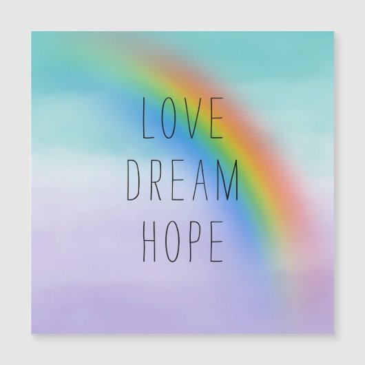 Aqua Paarse Rainbow Inspirerend Love Dream Hope (Voorkant)