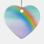 Aqua Paarse Rainbow Inspirerend Love Dream Hope Keramisch Ornament (Achterkant)