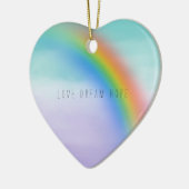 Aqua Paarse Rainbow Inspirerend Love Dream Hope Keramisch Ornament (Links)