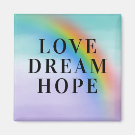 Aqua Paarse Rainbow Inspirerend Love Dream Hope Magneet
