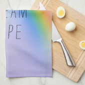 Aqua Paarse Rainbow Inspirerend Love Dream Hope Theedoek (Quarter Fold)