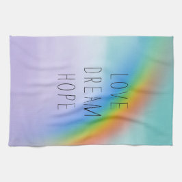 Aqua Paarse Rainbow Inspirerend Love Dream Hope Theedoek
