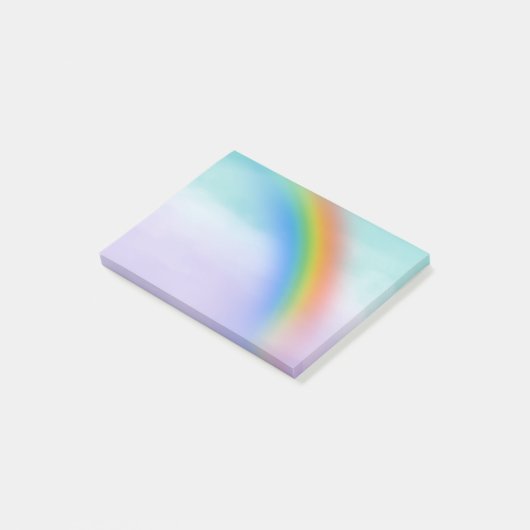 Aqua Paarse Rainbow Ombre Waterverf Post-it® Notes (Schuin)