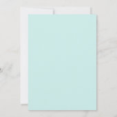 Aqua Paarse Watercoloren Bruiloft Kaart (Achterkant)