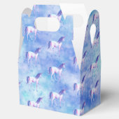 Aqua Paarse witte eenhoorns Bedankdoosjes (Geopend)