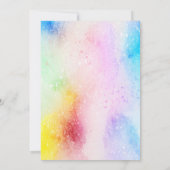 Aqua Paint Foto Afstudeerfeest Uitnodiging (Achterkant)