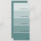 Aqua Paint Swatch Nieuwe adresaankondiging Kaart (Voorkant / Achterkant)