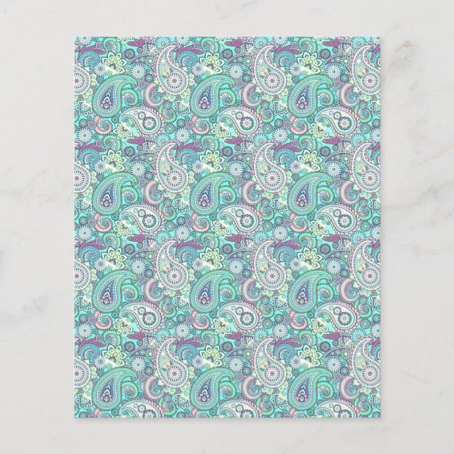 Aqua paisley (Voorkant)