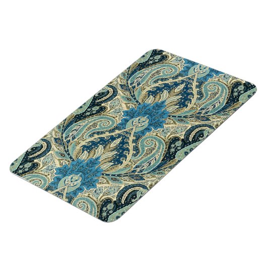 Aqua Paisley Fine  Floral Pattern Magneet (Linkerzijde)