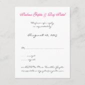 Aqua Paisley Pauw Indian Huwelijk RSVP (Achterkant)