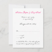 Aqua Paisley Pauw Indian Huwelijk RSVP (Achterkant)