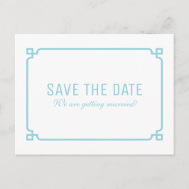 Aqua Paradise Deco Chic Save the Date Briefkaart