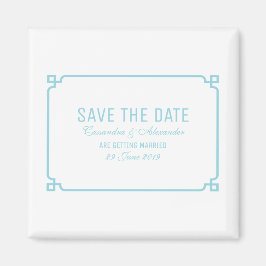 Aqua Paradise Deco Chic Save the Date Magneet