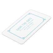 Aqua Paradise Deco Chic Save the Date Magneet (Linkerzijde)