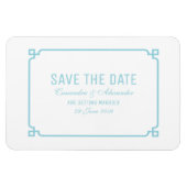 Aqua Paradise Deco Chic Save the Date Magneet (Horizontaal)