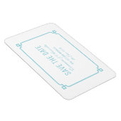 Aqua Paradise Deco Chic Save the Date Magneet (Rechterzijde)